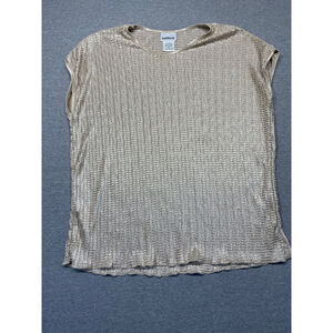 Women's BonWorth Top, Size M, Beige or gold